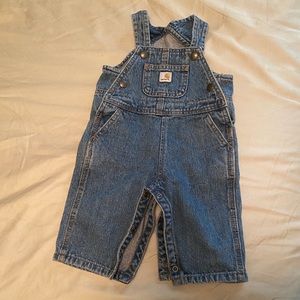 Baby Boy’s Carhartt rugged denim overalls (Sz 9M)